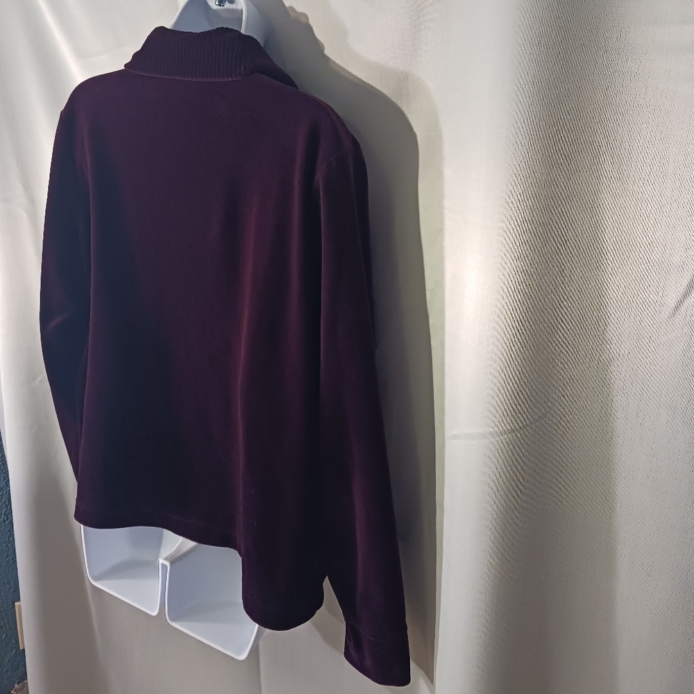 Jones New York Rich Violet Soft Jacket with Gold Zipper/Buttons & Pockets Sz XL - Picture 5 of 14